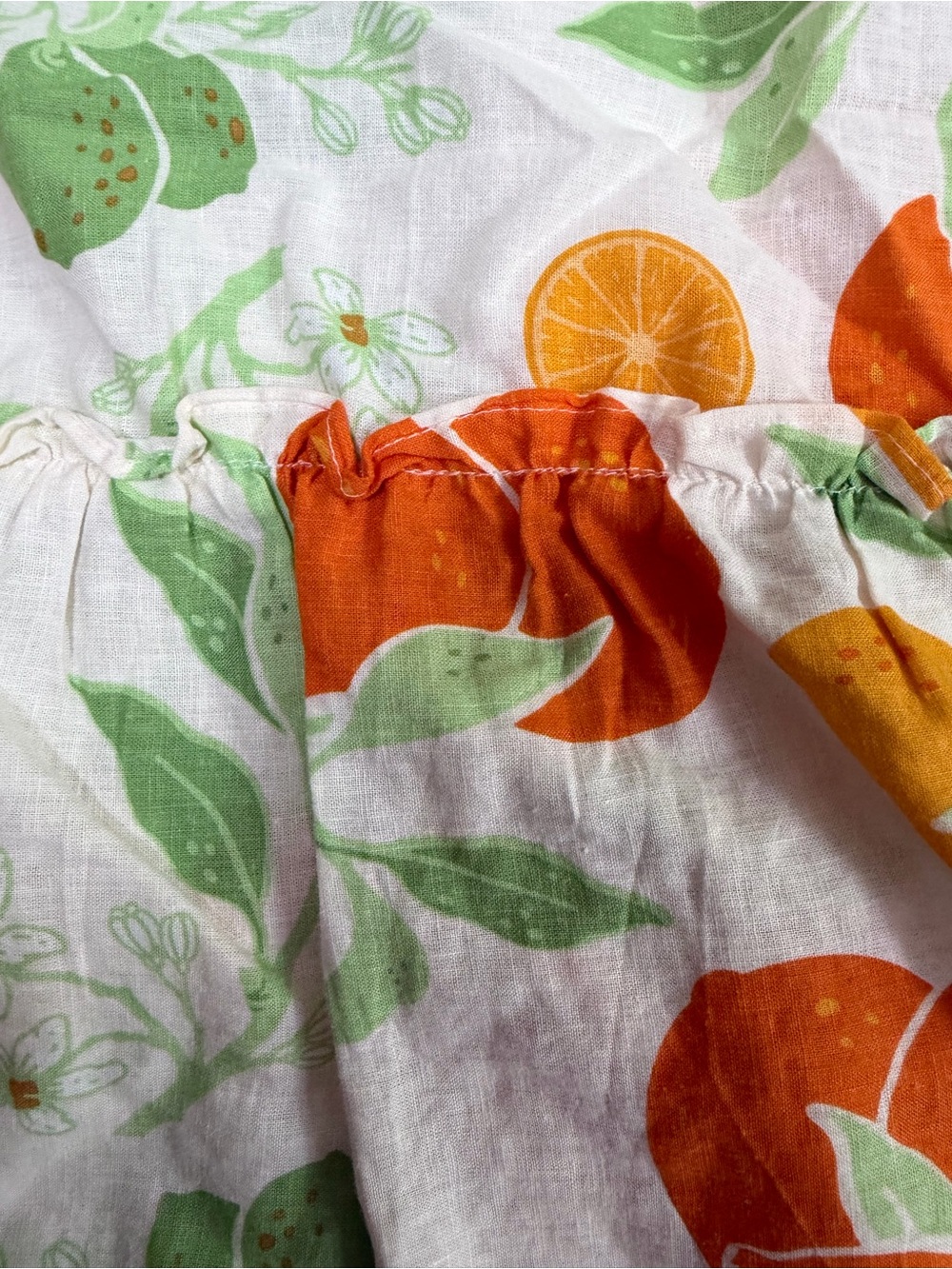 NWT Rachel Zoe 🍊 Orange citrus ruffle skirt elastic waist size large new - Picture 6 of 8